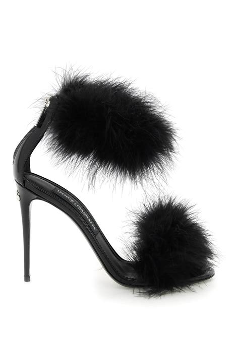 dolce and gabbana feather heels
